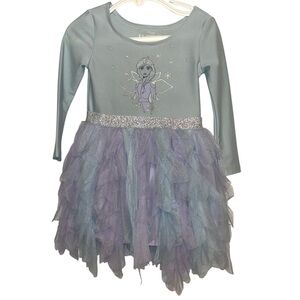 Frozen Kids Elsa Costume Dress - Blue and Purple tulle skirt size 2T toddler